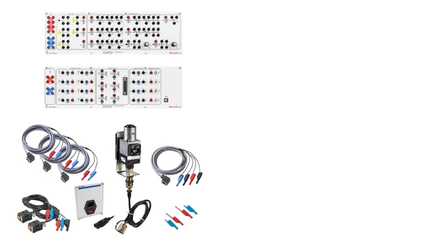 Illustration of the Hydraulix 202 equipment set for the Hydraulix 200/300 workstation for the learning topic On/off hydraulics – Electrical operation