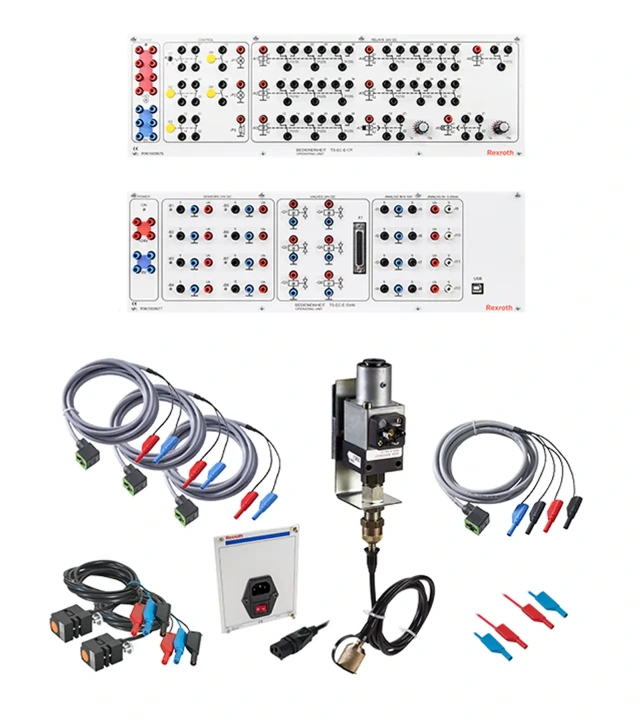 Illustration of the Hydraulix 202 equipment set for the Hydraulix 200/300 workstation for the learning topic On/off hydraulics – Electrical operation
