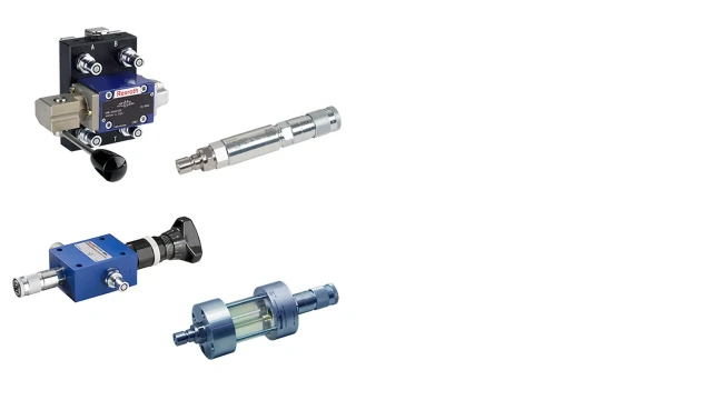 Illustration of the Hydraulix 203 equipment set for the Hydraulix 200/300 workstation for the learning topic On/off hydraulics – Troubleshooting, manual operation