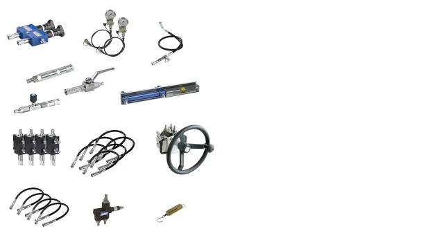 Illustration of the Hydraulix 102 equipment set for the Hydraulix 200/300 workstation for the learning topic Mobile hydraulics – Basic steering