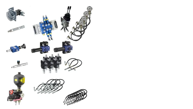 Illustration of the Hydraulix 209 equipment set for the Hydraulix 200/300 workstation for the learning topic Mobile hydraulics – LUDV control system