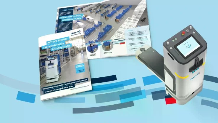 AMR ACTIVE Shuttle with Advanced Interaction firmy Bosch Rexroth